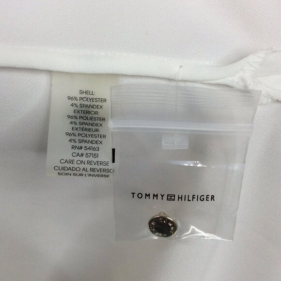 Tommy Hilfiger Camisole Tank Top Womens Size Large White Ruffle Sleeveless Sheer - Picture 9 of 9